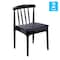 Flash Furniture Chester Solid Wood Black Dining Chairs w/Curved Spindle Backrests and Black Vinyl Seats, 2PK 2-XU-DG-W0359-BLK-GG - alternate 3
